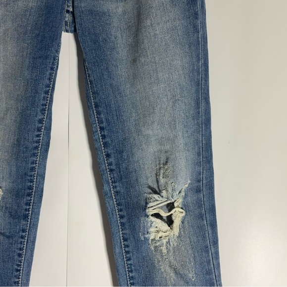 KanCan Estilo Stone Wash Distressed Straight Leg Jeans Five Pocket Zip Front 25 - Picture 9 of 16